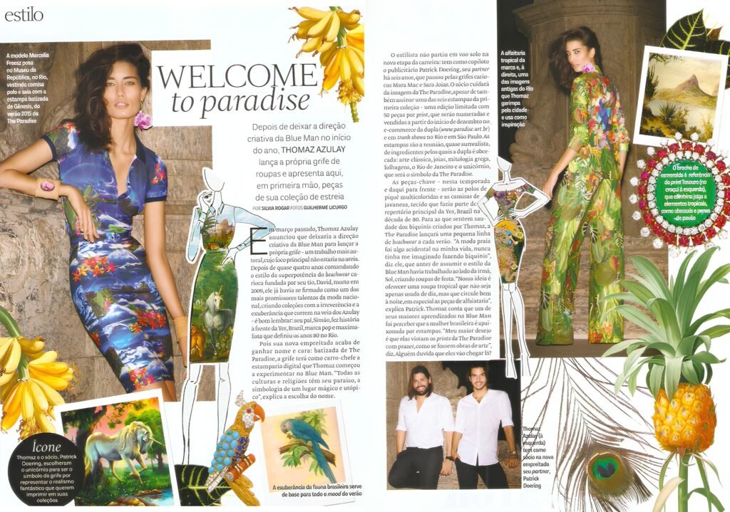 Lançamento da Marca Paradise de Thomaz Azulay traz as jóias de Tereza Xavier Novembro 2014 – Vogue