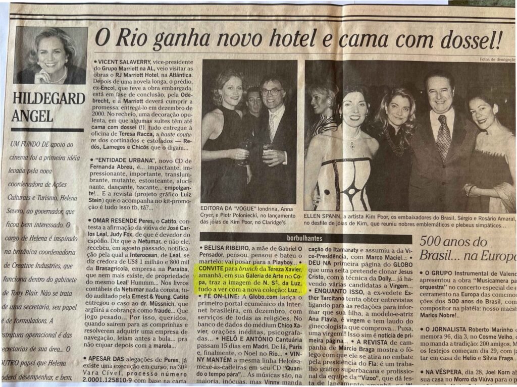 O Globo 2000 Coluna Hildegard Angel