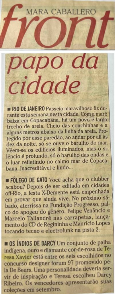 O Globo Caderno Ela Front 1997