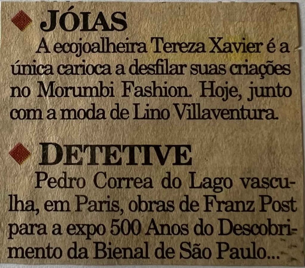 O Globo Valentino usa pulseira Tereza Xavier 2003